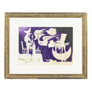Cruzeiro Seixas, Untitled, Mixed Media on Paper For Sale