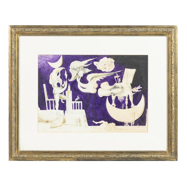 Cruzeiro Seixas, Untitled, Mixed Media on Paper For Sale