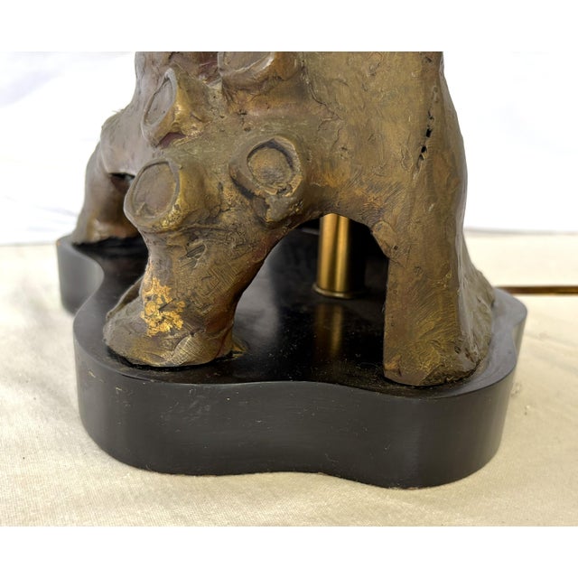 1960s Mid Century Modern Bronze Owl Lamp by Marbro Lamp Co. For Sale - Image 11 of 17