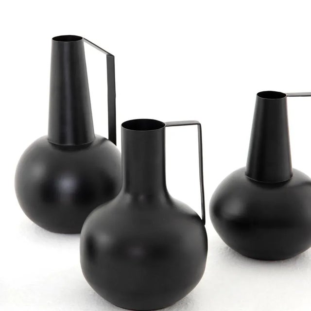 2020s Four Hands Aleta Vases, Iron Black - Set of 4 For Sale - Image 5 of 8