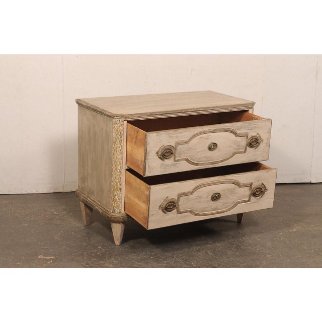 Gustavian (Swedish) Mid 19th Century Swedish Provincial Gustavian 2-Drawer Chest For Sale - Image 3 of 13