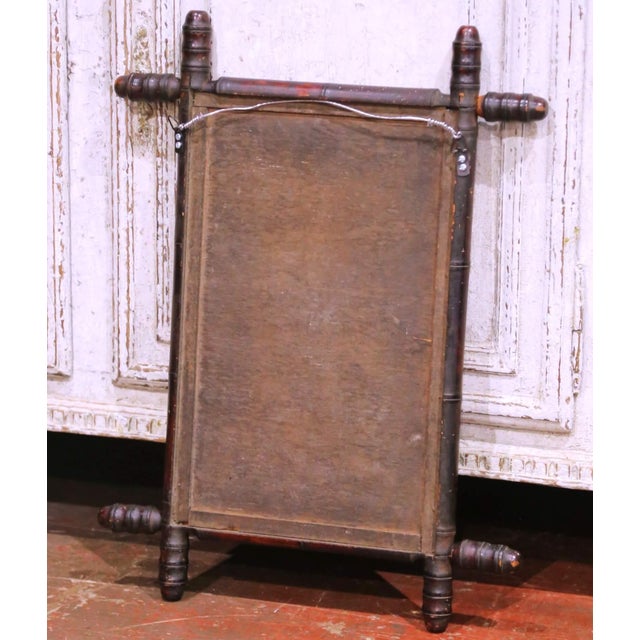 Early 20th Century French Faux Bamboo Wall Mirror For Sale In Dallas - Image 6 of 6