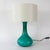 Mid-Century Modern Vintage Portuguese Turquoise Opaline Glass Table Lamp, 1960s For Sale - Image 3 of 14