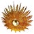 Large Spanish Sunburst Flush Mount in Gilt Metal with Support, 1950 For Sale - Image 10 of 10