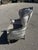 Vintage Painted Silver Leaf Upholstered Wingback Chair For Sale In West Palm - Image 6 of 14