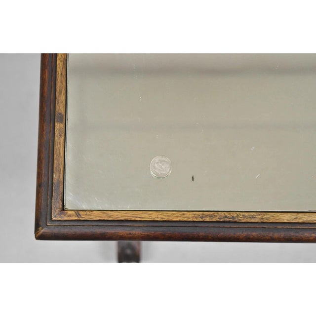 Antique Renaissance Revival Carved Winged Maiden Walnut Mirror Top Side Table For Sale In Philadelphia - Image 6 of 11