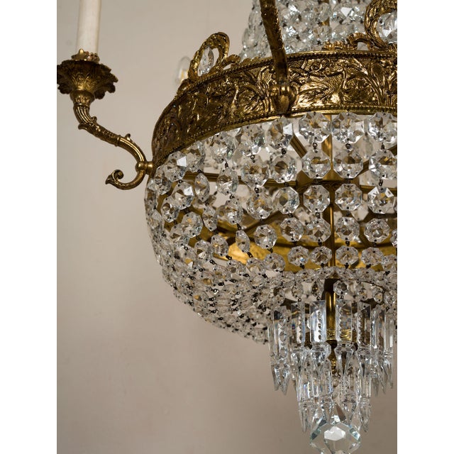 Empire Style Hot Air Balloon 6-Light Chandelier, 1960s For Sale - Image 11 of 14