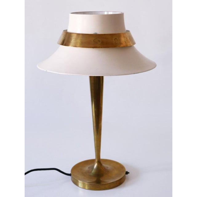 Art Deco Zodiac Desk Light or Table Lamp by Jean Perzel France 1940s For Sale - Image 9 of 18