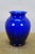 Glass 1995 Miami Valley Hunt & Polo Club Cobalt Blue Winner Trophy Vase 7" For Sale - Image 7 of 11