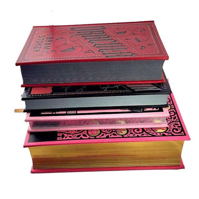 Metal Chic Colorful Bookshelf Decor Set: Pink, Red & Black Classics 2010 Barnes & Noble For Sale - Image 7 of 7