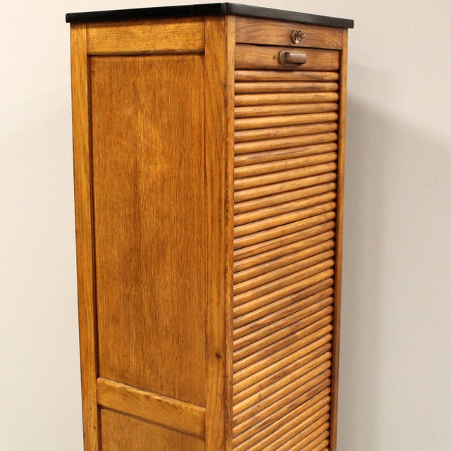 Vintage Filing Cabinet in Oak, 1920s For Sale - Image 12 of 16