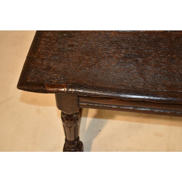 Brown Period James II Oak Joint Bench From England For Sale - Image 8 of 12