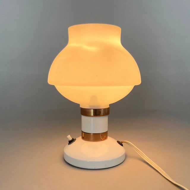 Goldenrod Table Lamp attributed to Drukov, Czechoslovakia, 1970s For Sale - Image 8 of 10