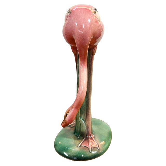 Mid 20th Century "Drinker" Pink Flamingo Ceramic Tabletop Sculpture Will George For Sale - Image 4 of 6