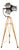 Black Hospital 3-Way Floor Lamp on Wooden Tripod, 2000s For Sale