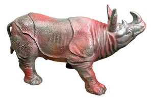 Large Rhinoceros Sculpture, Bronze