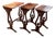 19th Century Chinese Export Red Lacquer Chinoiserie Nesting Tables – Set of Three, C. 1850–1890 [Sp] For Sale