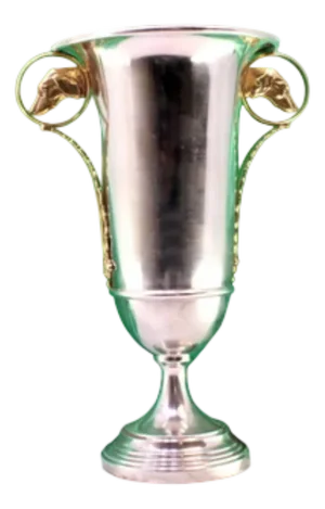 Silver Cup with Gilt Interior and Handles with Embossed Dog Heads