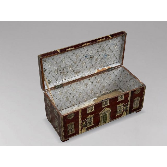 Mid 19th Century Antique Oak Painted Country Box, 1840 For Sale - Image 5 of 9