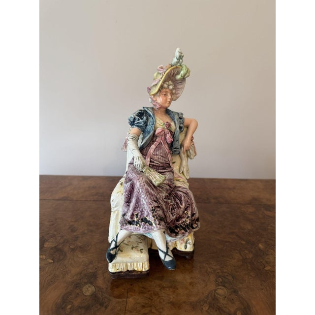 Antique Victorian Musical Figures, 1880, Set of 2 For Sale - Image 12 of 13