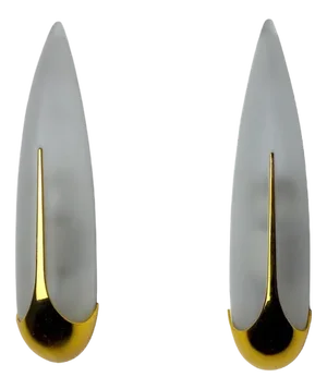 Spanish Épis Sconces in Glass and Metal by Idearte, 1980, Set of 2
