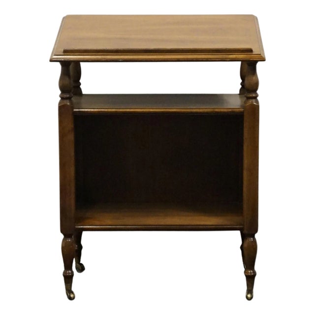 Brandt Furniture Solid Antique Cherry 24" Accent End Table / Book Stand For Sale