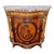 Louis XV Satinwood Marquetry Console Cabinet- Marble, Brass Ormolu, & Porcelain Medallions For Sale