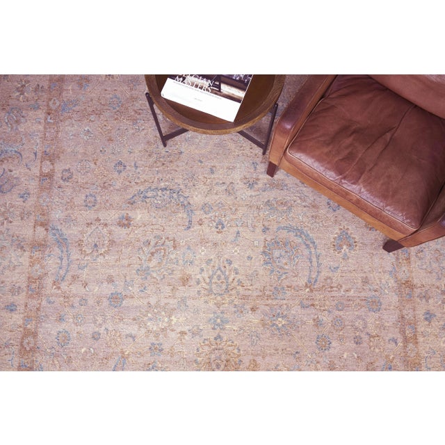 2020s Exquisite Rugs Harper Hand-Knotted New Zealand Wool Beige/Ivory/Blue Rug-9'X12' For Sale - Image 5 of 7