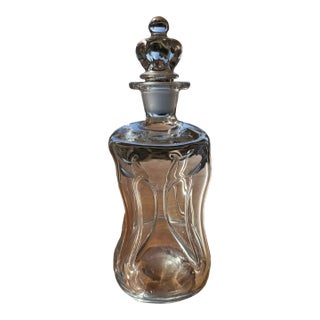 Vintage Aalborg Akvavit Holmegaard Kluk Kluk Danish Glass Decanter w/ Stopper For Sale