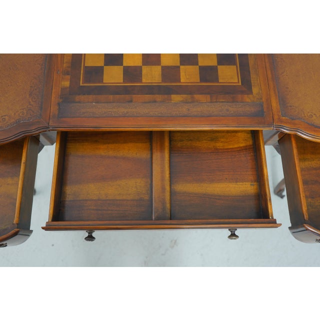 Theodore Alexander Theodore Alexander French Leather Top Fame Table Desk For Sale - Image 4 of 18