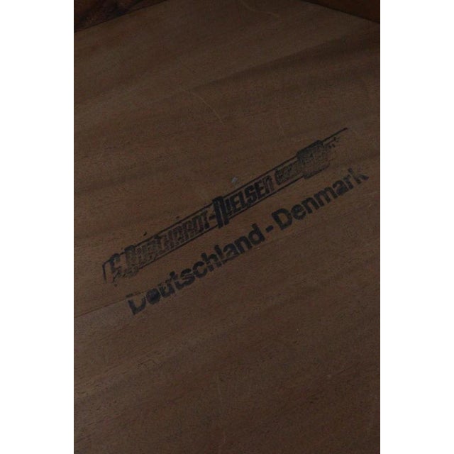 Wood Extendable Round Dining Table from S. Burchardt Nielsen, Denmark For Sale - Image 7 of 8