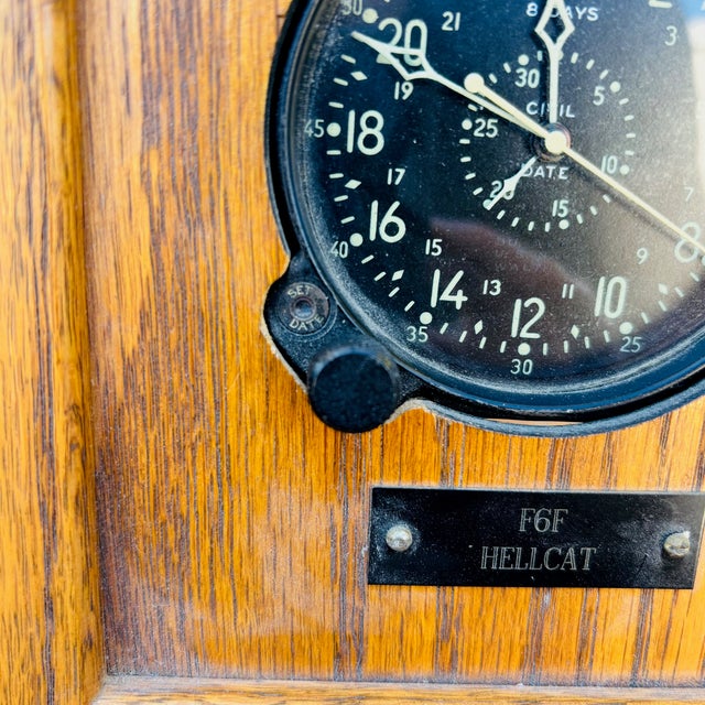 1940s Military Aircraft Waltham Civil Date 8 Day Clock, as Is For Sale - Image 16 of 18