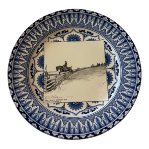 Early 1900s Royal Doulton “Gibson Girl” Dinner Plate “They Take a Morning Run”