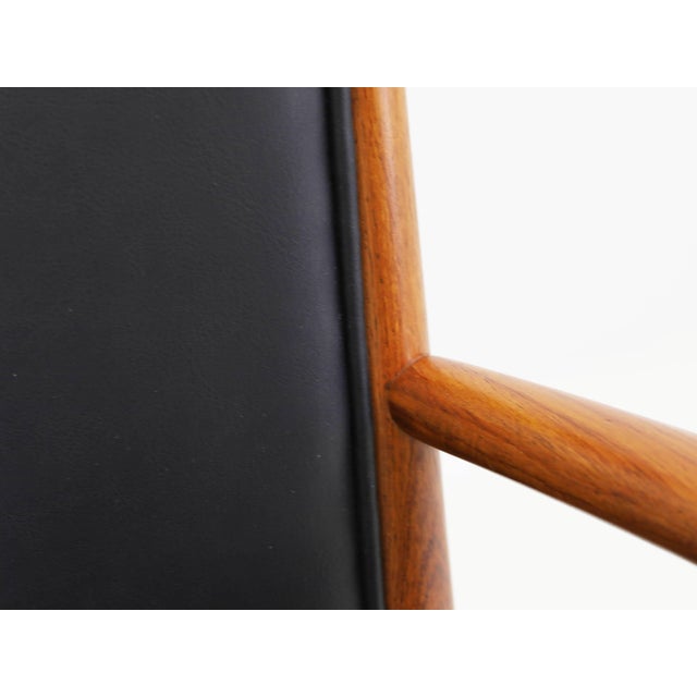 High-Back Armchairs in Rosewood and Leather by Kai Lyngfeldt-Larsen, Denmark, 1960s, Set of 2 For Sale - Image 12 of 14
