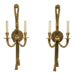 1980s Pair of Decorative Crafts Electric Wall Sconces For Sale