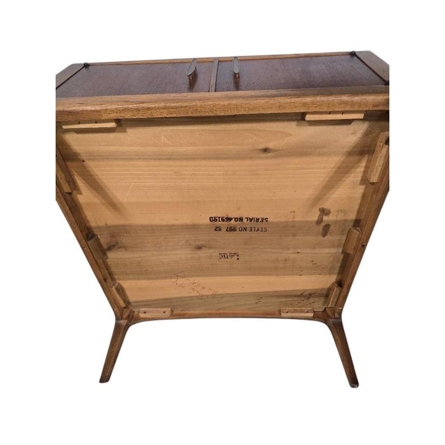 Lane Furniture Lane Mid-Century Modern Walnut Cabinet End Table | Style 997-92 For Sale - Image 4 of 8