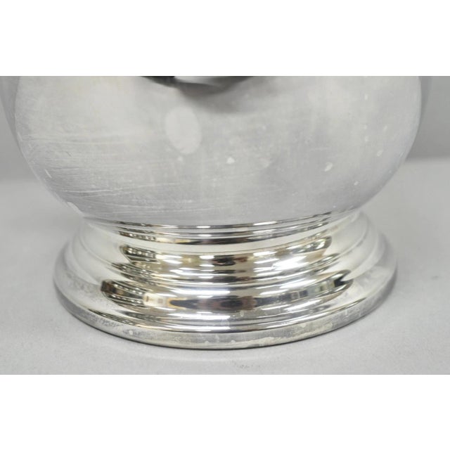 Metal Vintage Reed & Barton 1969 Silver Plated 3.25 Pt. Bulbous Water Pitcher For Sale - Image 7 of 10