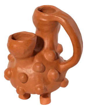 Terracotta Vase 002 in Yellow by Constanza Almazàn Carrasco
