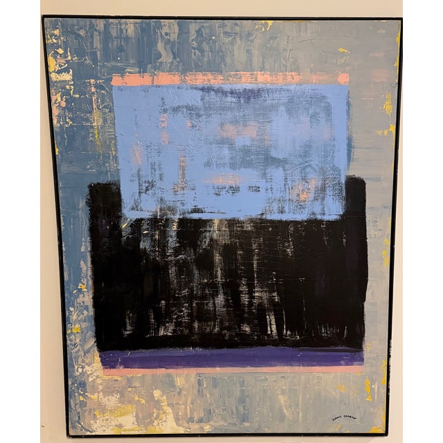 Abstract Large "Color Field" Painting by Dennis Sakelson For Sale - Image 3 of 14