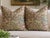 A beautiful pair of custom pillows made from Cowtan & Tout 11701-03, an exquisite 100% linen featuring an elaborate bird-...