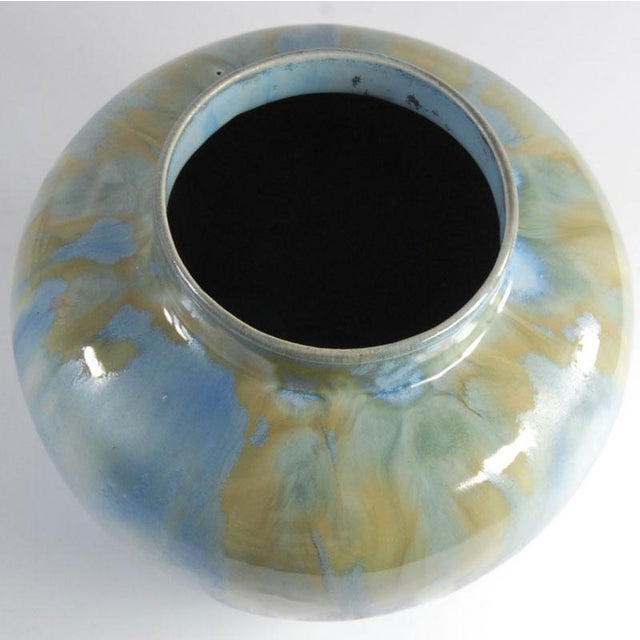 1930s Glazed Ceramic Vase from Faïencerie De Thulin, 1930s For Sale - Image 5 of 11