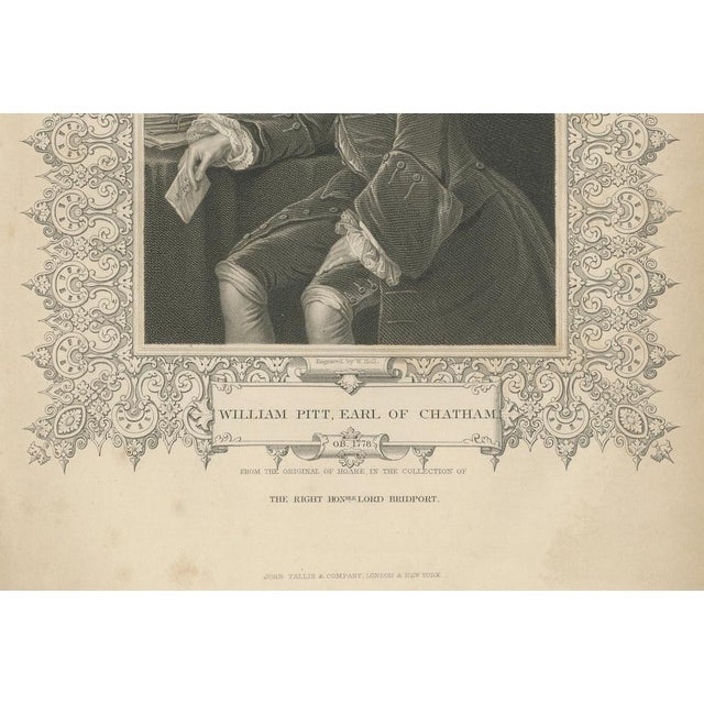 Antique Portrait of William Pitt Earl of Chatham, 1850 For Sale - Image 5 of 9