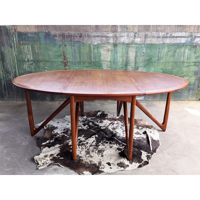 Mid-Century Modern Mid Century Scandinavian Niels Koefoed, Drop Leaf Table, Denmark, 1960's For Sale - Image 3 of 12
