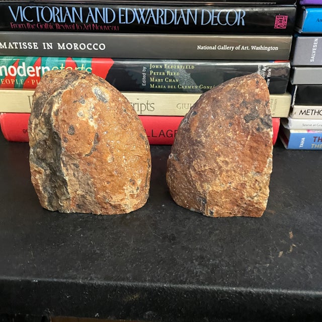 1990s Brazilian Polished Agate Bookends- a Pair For Sale - Image 5 of 5