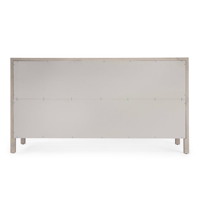 Wood Nora 60 in W. Rectangular Wood 6 Drawer Dresser, Antique Taupe For Sale - Image 7 of 9