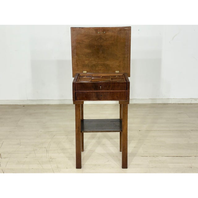 Antique Gründerzeit Biedermeier Sewing Table in Pine, 1890s For Sale - Image 3 of 14