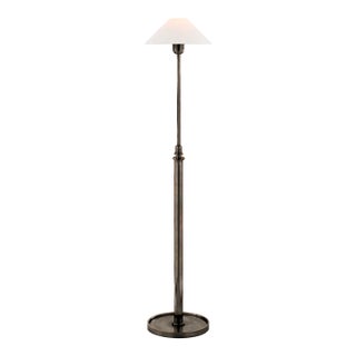 J. Randall Powers by Visual Comfort Signature Hargett Floor Lamp in Bronze with Linen Shade For Sale