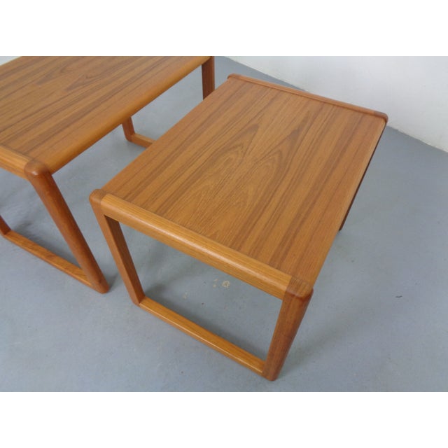 Danish Teak Nesting Tables, 1960s, Set of 3 For Sale - Image 12 of 16
