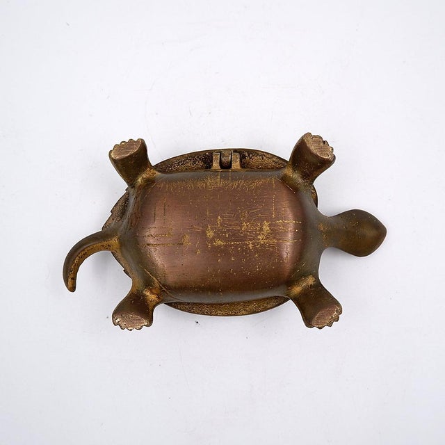 Vintage Bronze Turtle Trinket Box, 1950s For Sale - Image 9 of 13