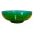 Vintage Mid-Century Teal Green Glass Bowl For Sale